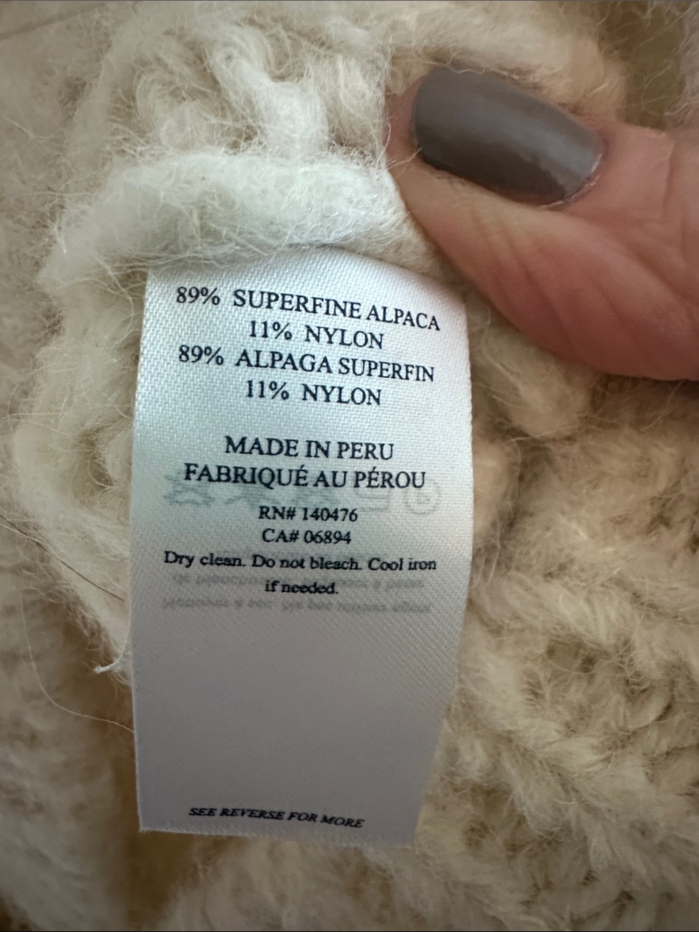 FAHERTY WINTER FROST ALPACA CARDIGAN - Picture 4 of 5